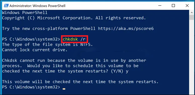 CHKDSK 사진