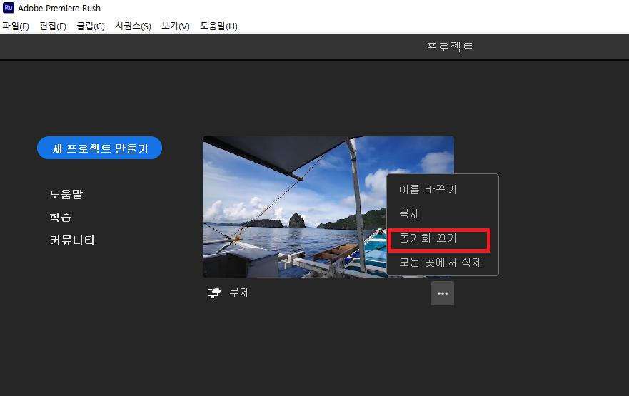 프리미어 러쉬 프로젝트 브라우저 자세히 살펴보는 사진